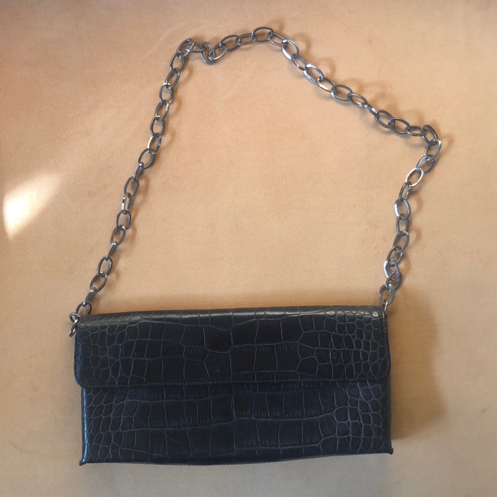 Nineties faux snakeskin chain shoulder bag